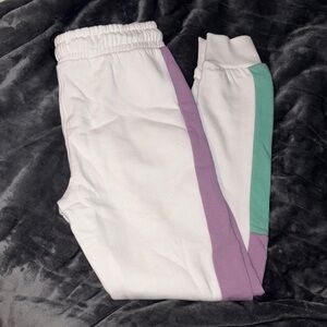 NEW - Kangol - Retro Joggers with Purple and Green Stripes